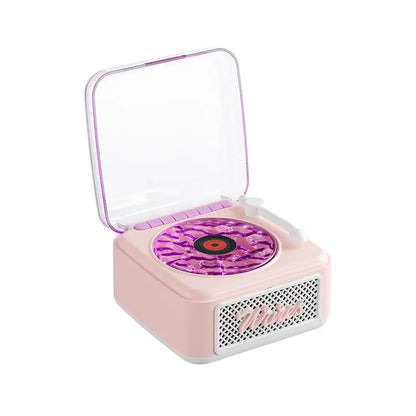Retro Bluetooth Speaker with Ambient Light, White Noise, Alarm Clock, and TF/AUX Support - Aesthetic Decor for Bedroom and Living Room Audio