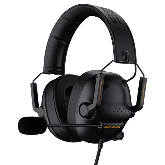 SENZER SG500 Pro Gaming Headset – Lightweight Wired Headphones with Noise-Cancelling Mic for PC, PS5, PS4, Xbox & Switch