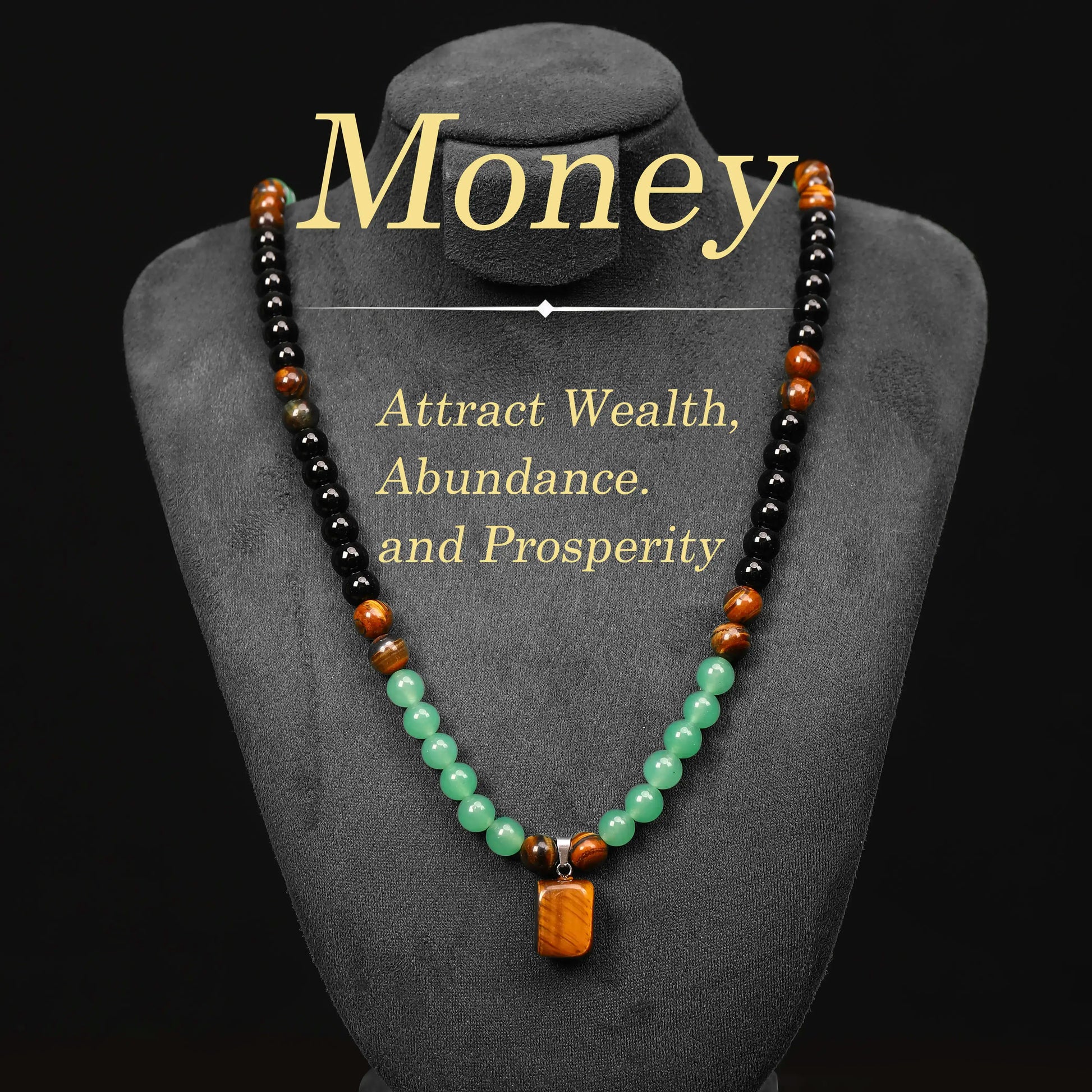 Money Bracelet with Black Onyx and Tiger'S Eye - Luck Bracelet - Attract Wealth, Abundance and Prosperity