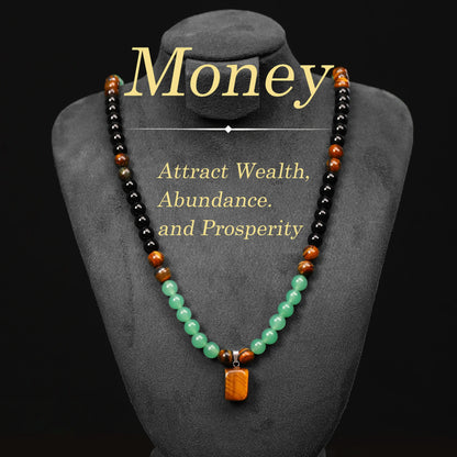 Money Bracelet with Black Onyx and Tiger'S Eye - Luck Bracelet - Attract Wealth, Abundance and Prosperity
