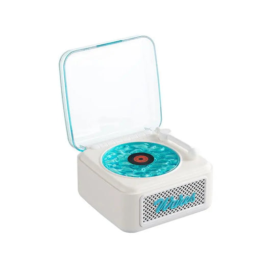 Retro Bluetooth Speaker with Ambient Light, White Noise, Alarm Clock, and TF/AUX Support - Aesthetic Decor for Bedroom and Living Room Audio