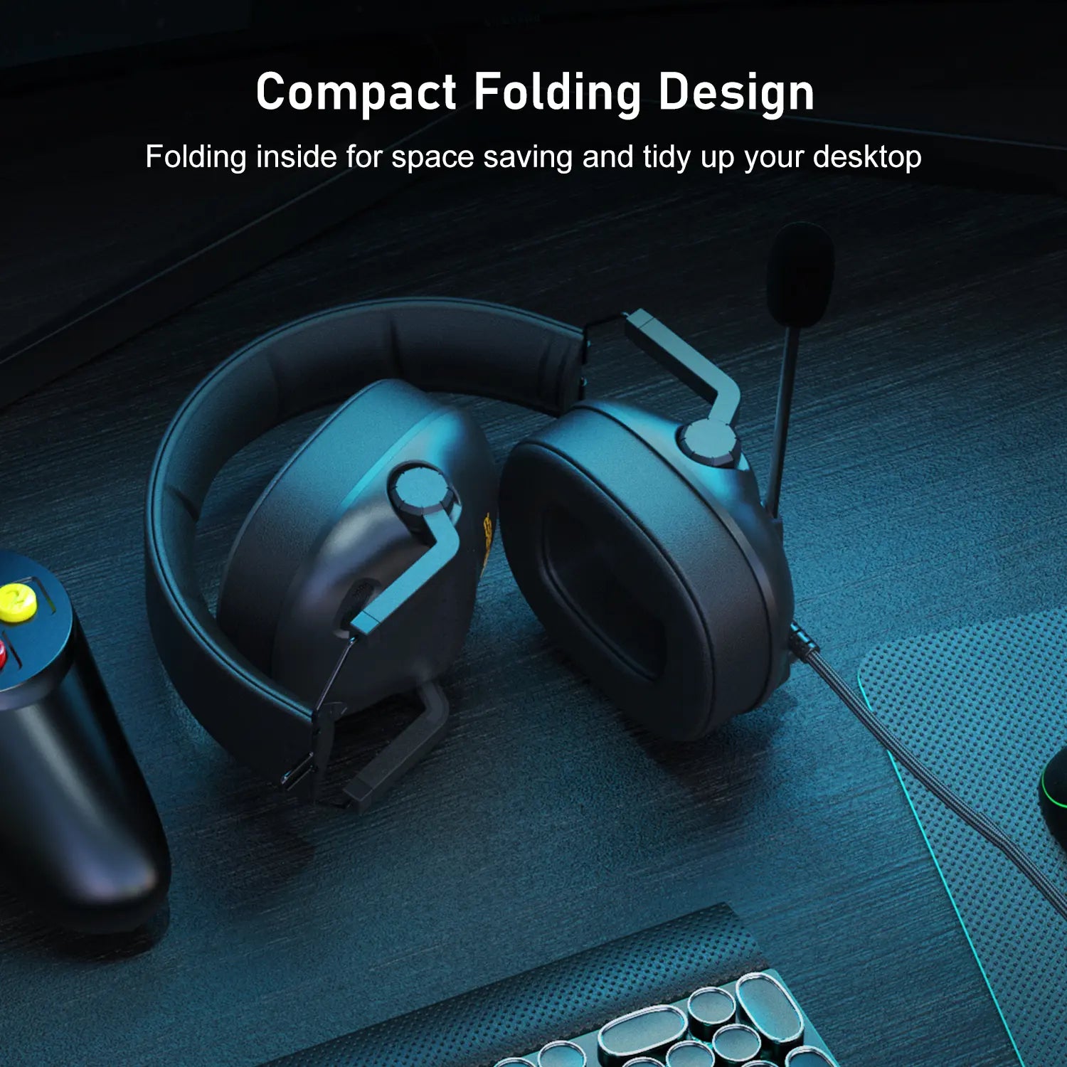 SENZER SG500 Pro Gaming Headset – Lightweight Wired Headphones with Noise-Cancelling Mic for PC, PS5, PS4, Xbox & Switch