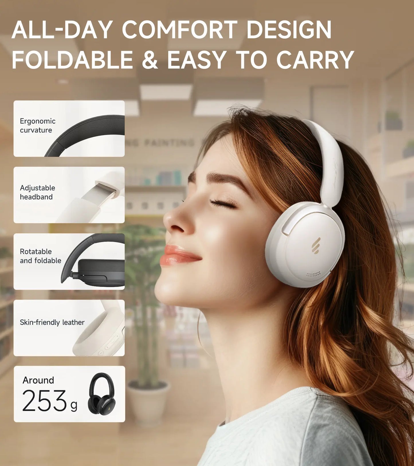 Atom Max Hybrid ANC Headphones – Wireless Bluetooth 5.4, Hi-Res Audio & Crystal-Clear Calls